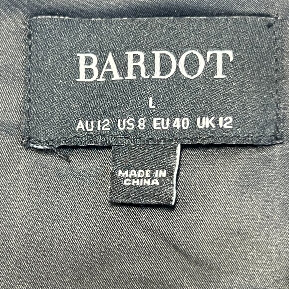 Bardot Women 8 Black Cutout Side Slit  Mob Wife Cocktail Evening Party Dress - Picture 3 of 16